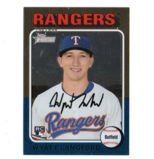 2024 Topps Heritage Chrome Wyatt Langford #d 194/699