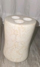 Creative Home Cuvey Collection Champagne Marble Toothbrush Holder
