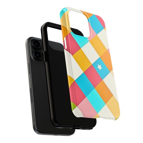 Vibrant Preppy Checkered Tough Phone Case | Aesthetic - 第 29/108 張圖片