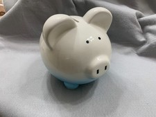 Child to Cherish Blue Ombre Ceramic Piggy Bank