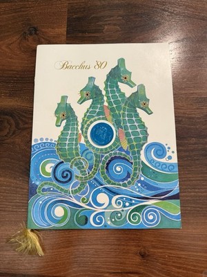 1980 Bacchus Pete Fountain Kings Luncheon Program WITH Doubloon Mardi Gras Krewe