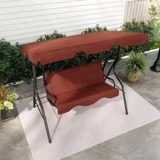 Patio 3 Seats Canopy Swing Glider Hammock Steel Frame Cushioned Backyard Outdoor