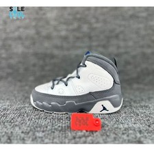 Air Jordan 9 Retro White French Blue Flint Grey TD Toddler Shoes 401812-100