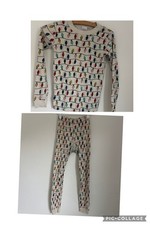 Hanna Andersson Organic Cotton Christmas Sting Lights Pajama Set Size 8