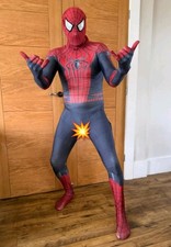 UK：Adult Spiderman Tobey Maguire Cosplay Costume Jumpsuit Fancy Dress Adult XL