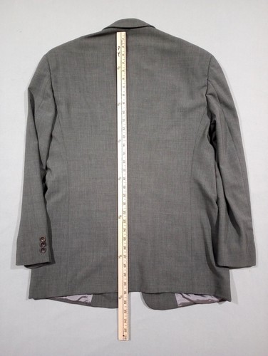 ARMANI Collezioni Blazer Wool Sport Coat Jacket Mens 40L Gray 2 Button - Picture 15 of 20