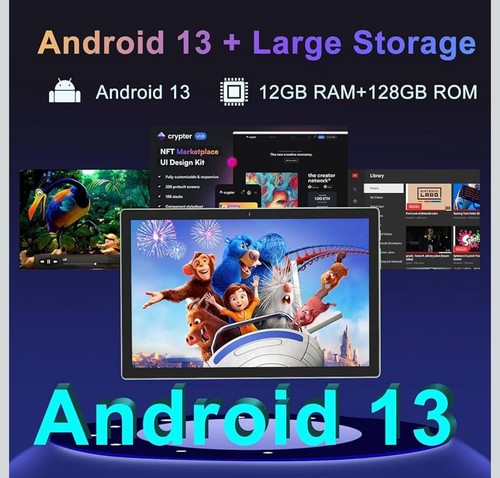 10 Tablet Inch Android 13 Tablets, 12GB RAM+128GB ROM(TF 1TB)Octa Core Brand New - Picture 4 of 5