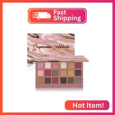 UCANBE Matte Eyeshadow Palette Pro 18 Colors Pigmented Shimmer Glitter Eye Shado