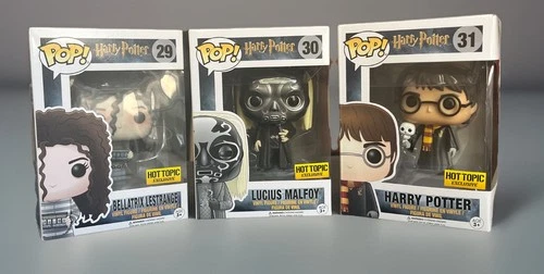 Harry Potter Funko Pops Bundle - 3 Funko Pops Package- Hot Topic Exclusives