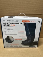 Sharper Image Air Compression Boots Flex Leg Recovery System Large/X-Large Blue