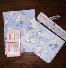 NWT LoveShackFancy x Target Yoobi Accessory pouch Marker Notebook Floral Bundle