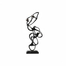 2 Pieces Metal Geometric Sculpture Rustic Minimalist Dimensional Abstract