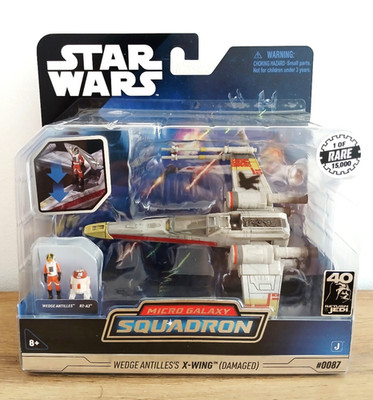 Jazwares Star Wars Micro Galaxy Squadron Wedge Antilles X Wing Damaged NEU