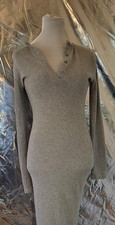 PRETTYLITTLETHING Long Sleeve Gray Long Sweater Dress Size 6