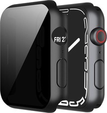 2 Pack Privacy PC HD Case for Apple Watch Series 9 45mm, Shockproof Cover