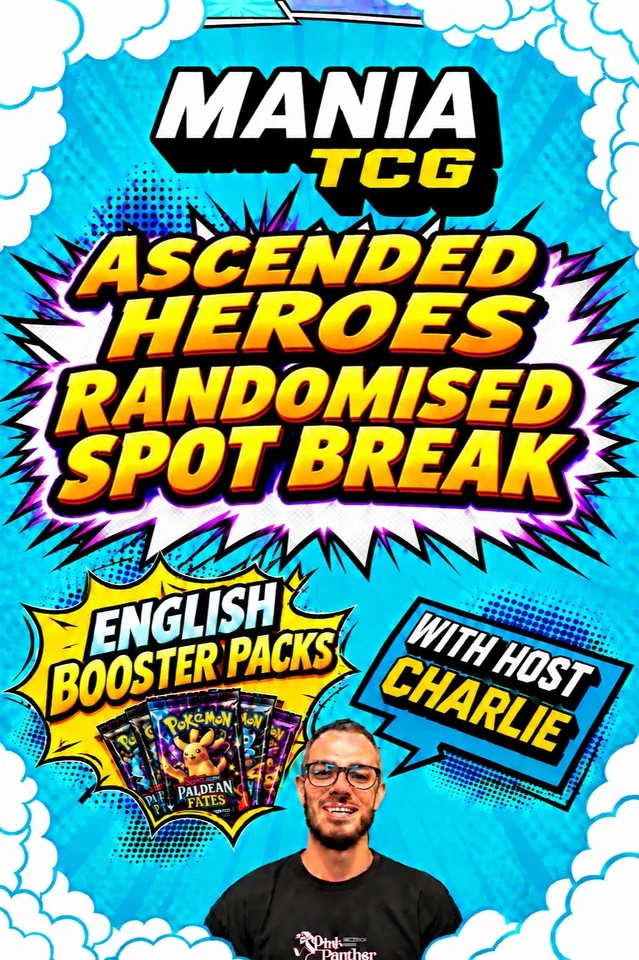 MIN 10 Pack Ascended Heroes Randomised Spot Break With Mania Charlie
