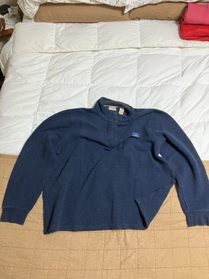 Blue LL Bean XL Men s Regular 100% Cotton Long Sleeve Quarter Zip