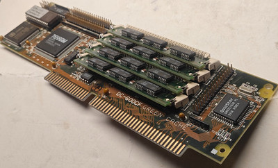 ISA IDE Caching Controller TEKRAM DC-600CF with Harris CS80C286-20 MHz CPU + RAM
