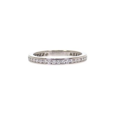DE BEERS Channel Set Eternity Ring US 7 Pt950 Platin ISY
