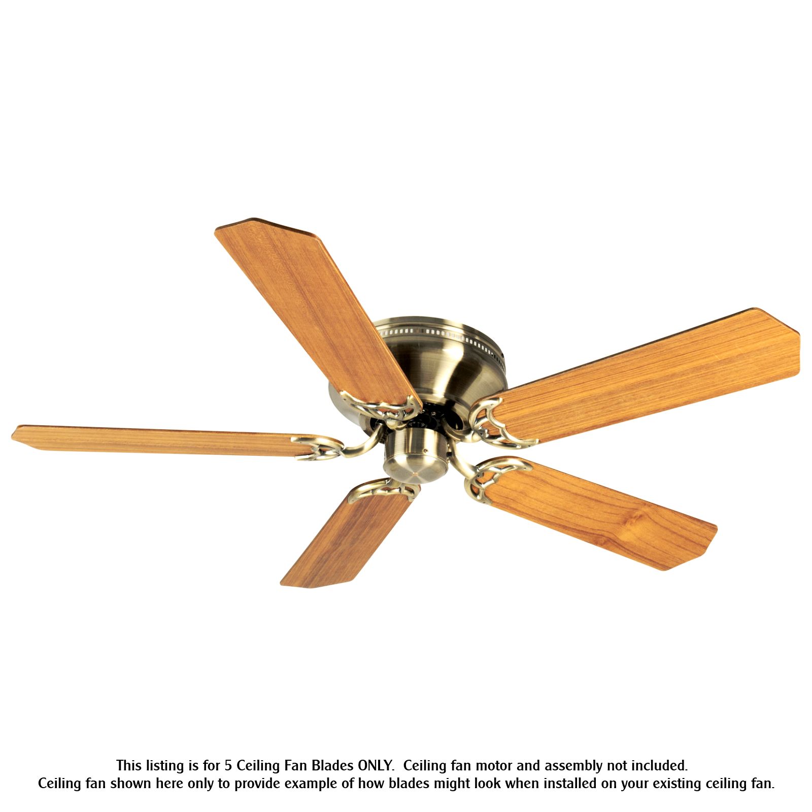 Replacement Blades For 52 Ceiling Fan Reversible White Teak 236