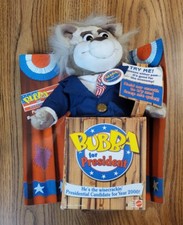 Vintage Bubba For President Mattel 1999 Wisecrackin Talking Plush Bear Toy NIB