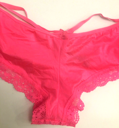 Panty Victoria's Secret Capri Rosa Descarado Talla XS Tirantes Recortes Espalda Sólida Nuevo con Etiquetas - Imagen 10 de 12