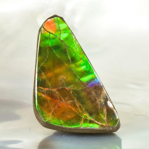 Ammolite Ammonite 3.08 g Rare Gemstone Cabochon Canada 24.98 x 14.02 x 5.44 mm - Picture 6 of 8