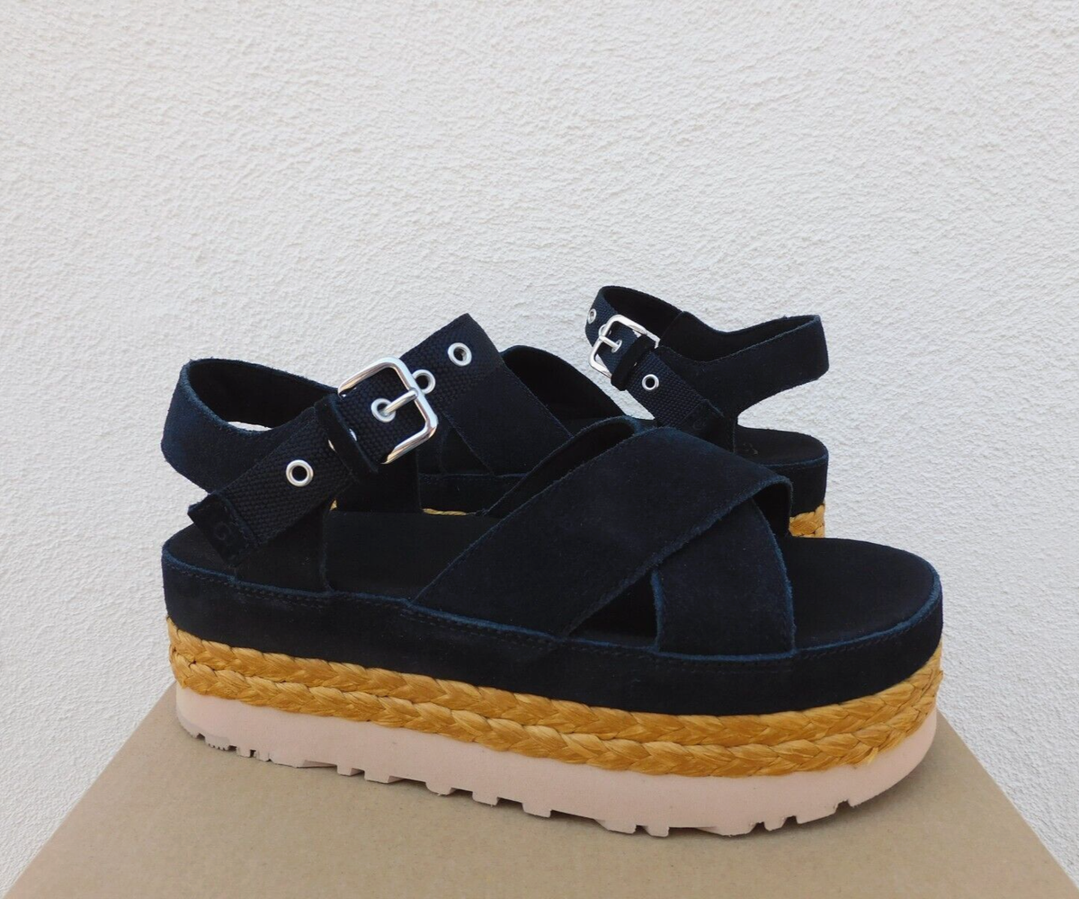 UGG AUBREY BLACK SUEDE ANKLE STRAP 2