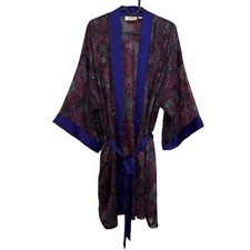 Vintage Victoria  s Secret Gold Label Sheer Burnout Robe one size whimsigoth vamp