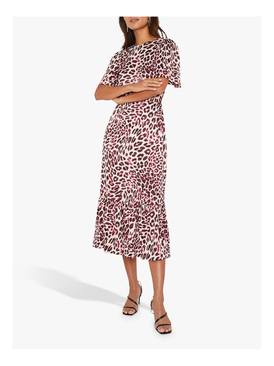 aje iris pleated bib midi dress Cohort Midi Dress-UMBER BROWN / 4