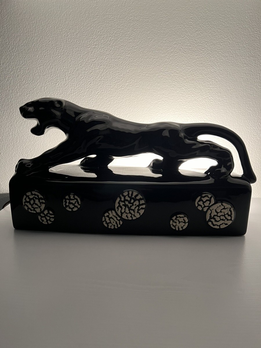 Vintage 1950's Black Panther Sportsman TV Lamp Kron Mid Century | eBay