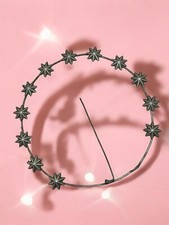 Stellario 18 cm metallo bagno argento Madonna 12 stelle stars  Aureola stellata