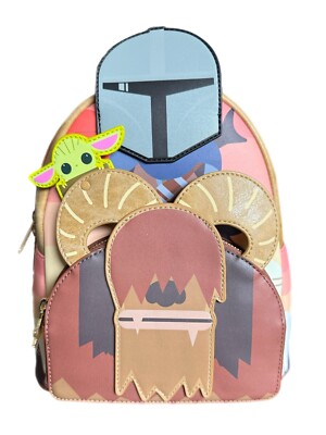 nwt STAR WARS - MANDALORIAN BANTHA RIDE COSPLAY - LOUNGEFLY MINI BACKPACK disney