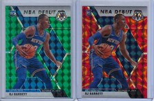 A 2-CARD LOT OF - 2019-20 Mosaic Green & Orange Reactive #270 RJ BARRETT - RC'S!