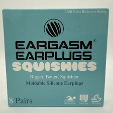 Eargasm Squishies Moldable Silicone Earplugs for Sleep,Swim Noise Reduction 22db