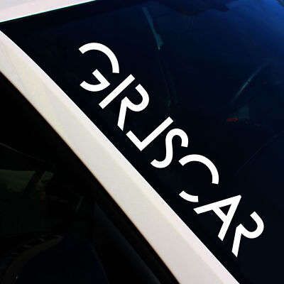 Frontscheibenaufkleber girlscar 2 Weiß Glanz Sticker Tuning Auto Decal FS128
