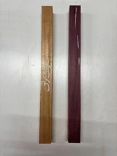 2 Pack, African Mahogany+ Purpleheart Turning Wood Blanks 24"x 2"x 2" #3154