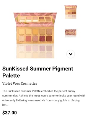 VIOLET VOSS SUNKISSED EYESHADOW PALETTE (Full Size /NWB/Sealed) AUTHENTIC!!!!!
