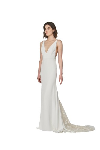 anthropologie white silk dress White Slip Dresses