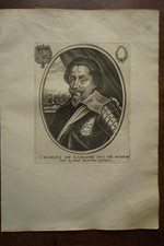 CHARLES DE LORAINE DUC DE MAYENNE...Portrait. Original Engraving (1650).