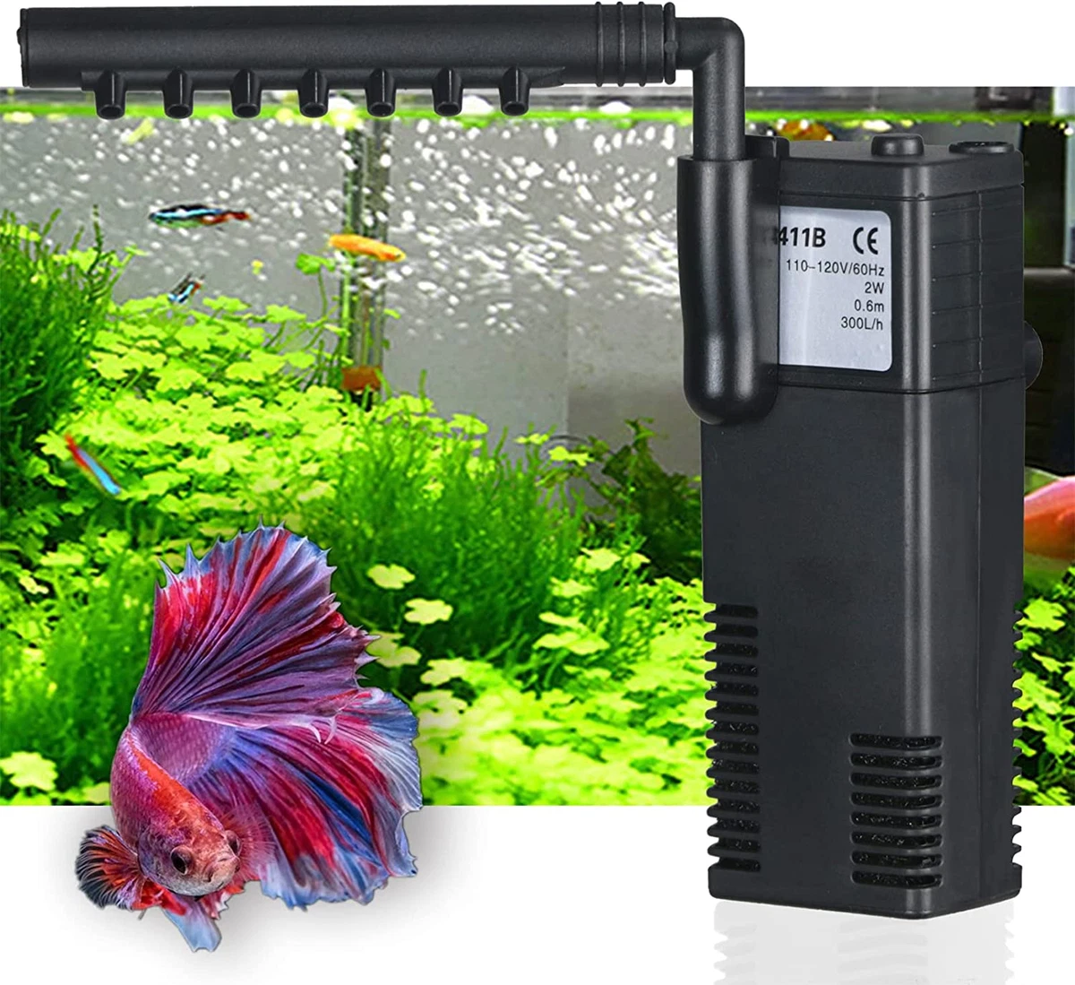 Aquarium Filtre, Ultra Quiet Biochimique Éponge Filtre Réservoir