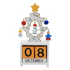 1pc Wood Tabletop Xmas Tree Xmas Desktop Ornament Christmas Desktop Decoration