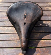 LEPPER Primus HerrenTourensattel LEDER braun/ GESTELL silber, super Patina!!