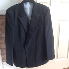 Vintage Men  s JONELLE, Tuxedo Jacket, 45 WOOL, Black,42 Chest, made in England