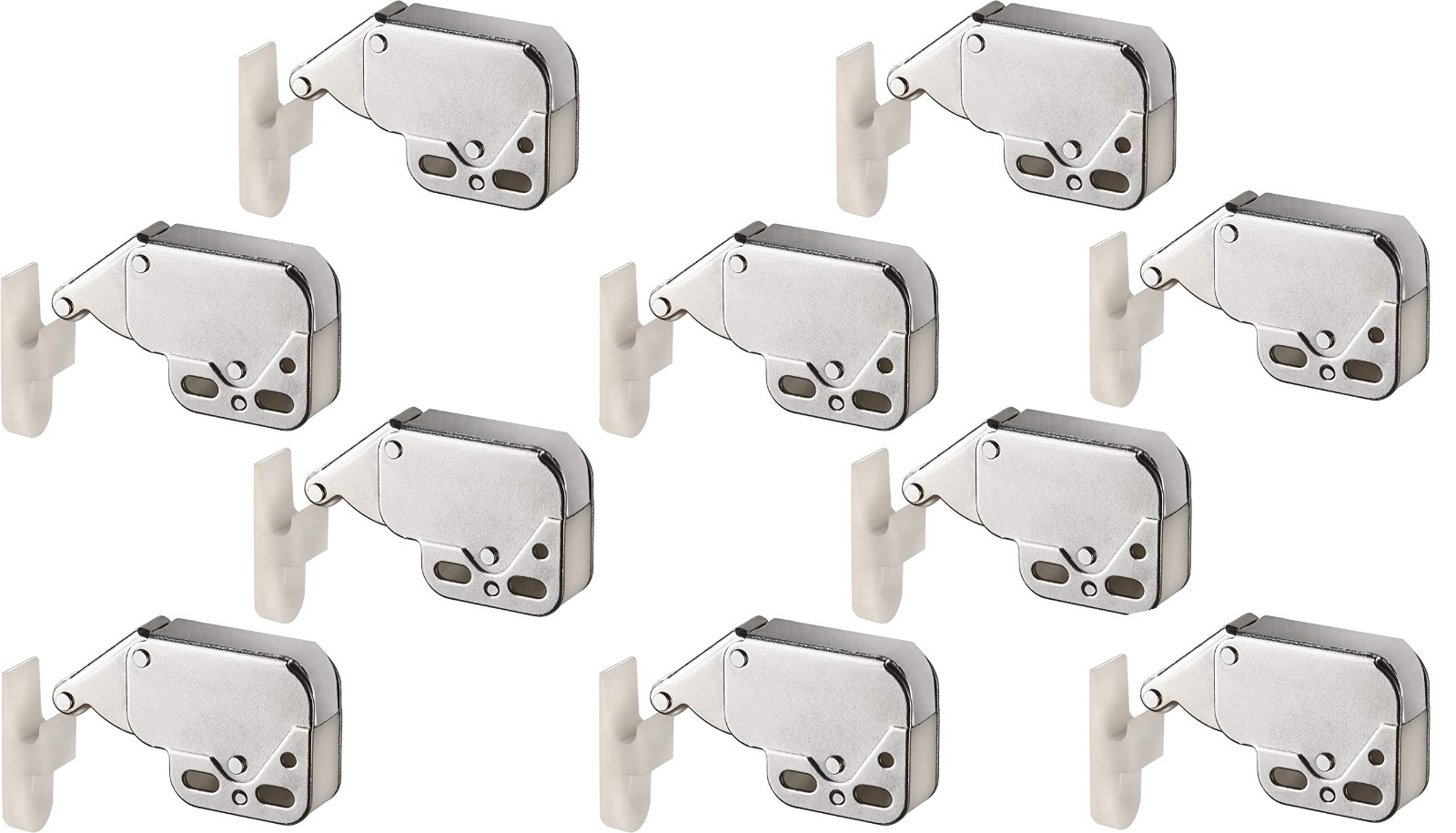10x Pestillo de Muelle Mini Latch Cierre Presión Acero Broche Cerradura Mueble