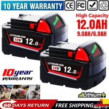 For Milwaukee M18 Lithium 12.0AH - 6AH Extended High Capacity Battery 48-11-1890