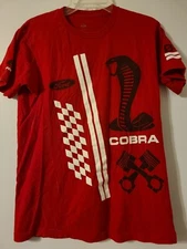 Ford Performance Cobra Red Tee T-SHIRT Shelby Mustang Short Sleeves Cotton Sz M