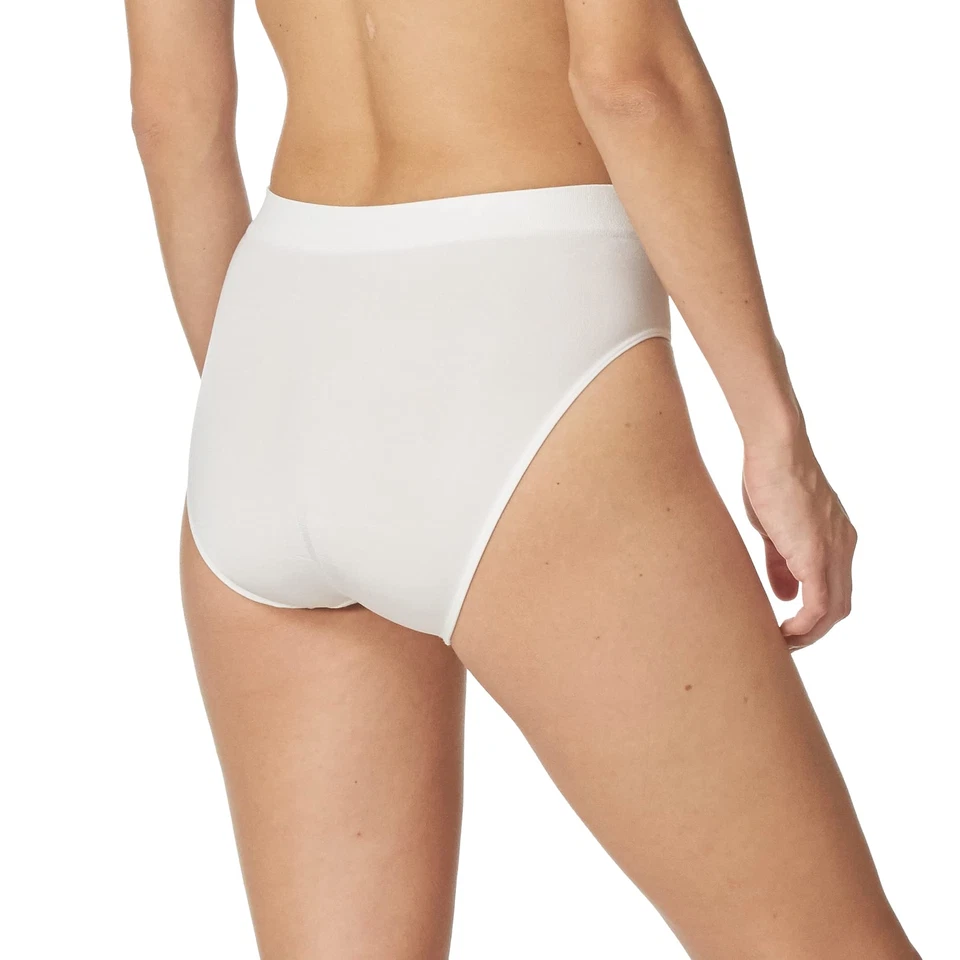 Panty calzoncillo Wacoal 294409 para mujer liso corte alto, blanco, grande Foto 2 de 3