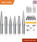 Soldering Tips Copper Replacement 6Pcs Chisel Conical Industrial Use