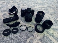 Canon EOS Rebel G 35mm Film Camera 2 Lenses 28-80mm 80-210mm Bundle TESTED